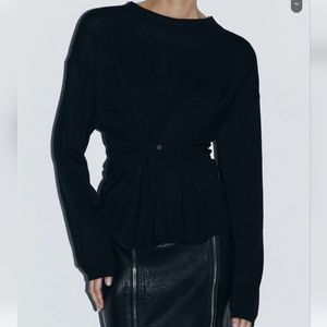NWT - ZARA Multipositional Wool Blend Sweater (L)